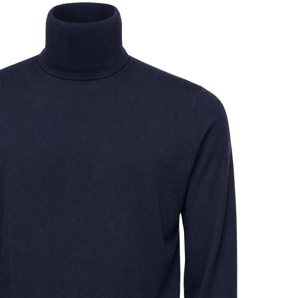 Alpha Studio Men Knit Ciclista Silk Cashmere Blue