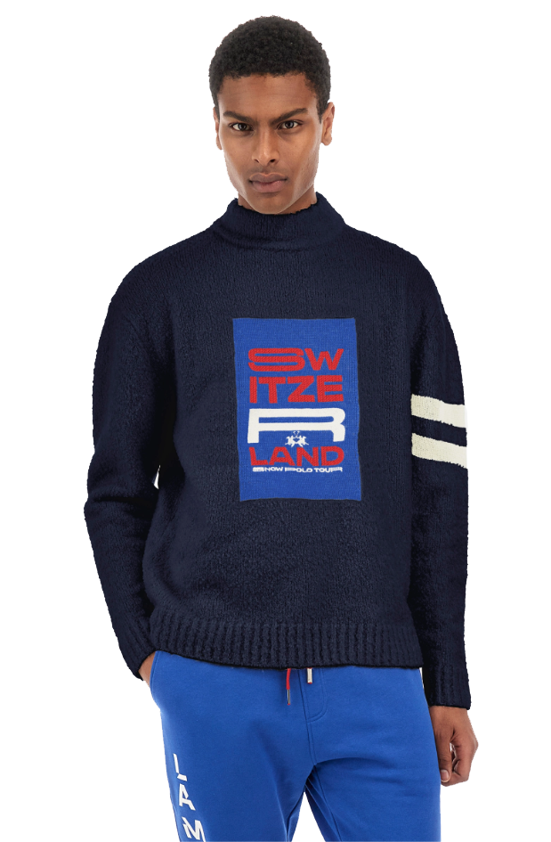 La Martina Men Turtle Neck Knit Blue