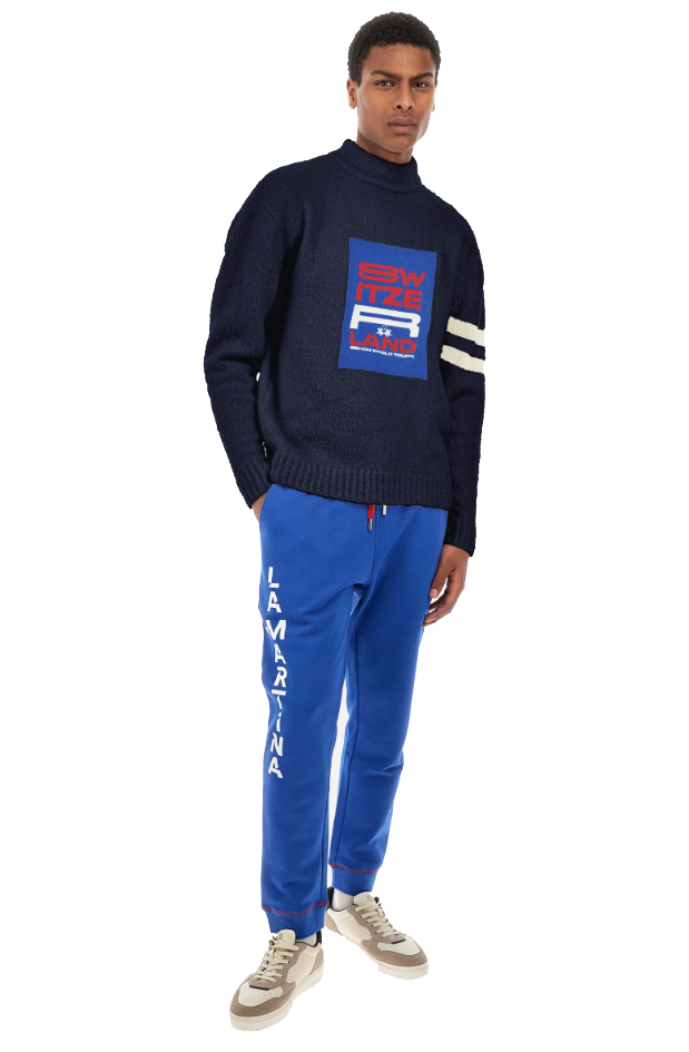 La Martina Men Turtle Neck Knit Blue