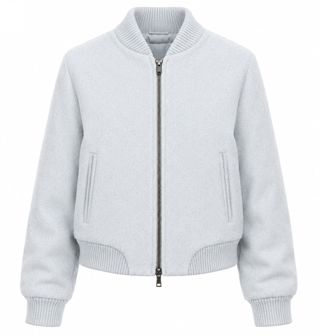 Loro Piana Fabric Women Bomber Ghiaccio Ice