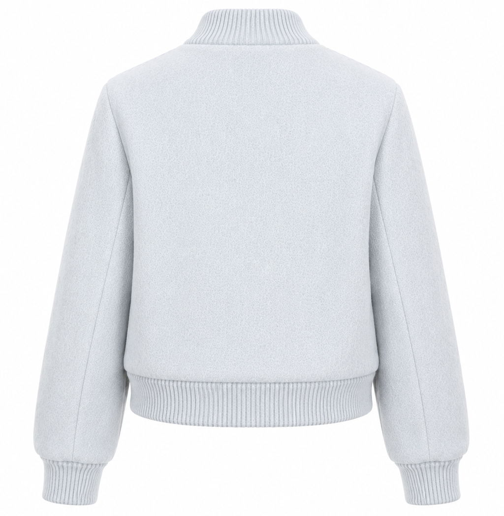 Loro Piana Fabric Women Bomber Ghiaccio Ice