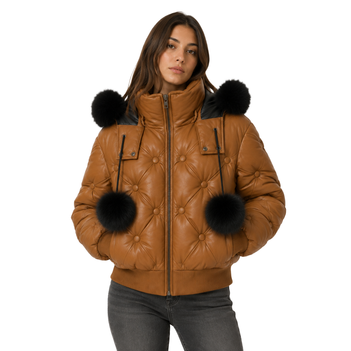 Moose knuckles Women Jacket Padded Pon Brown