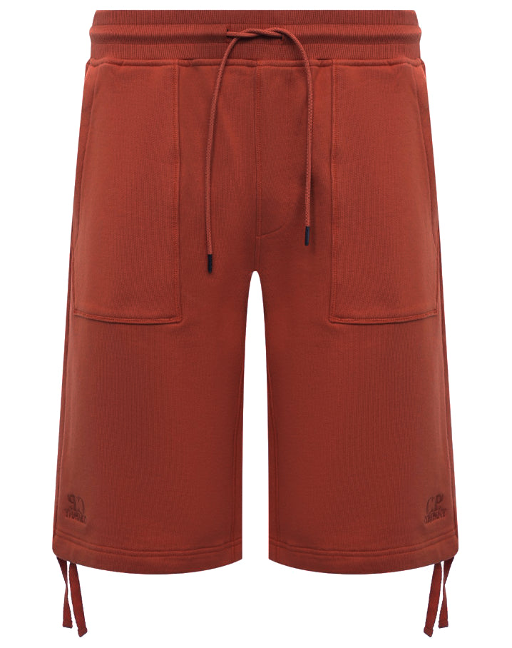 C.P. Company Men Bermuda Shorts Cargo Raised Fleece Brown