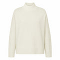 Alpha Studio Women High Neck Coste Mix Sweaters White