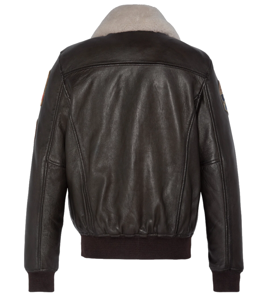 Schott NYC Men Jacket Badge Pilot Brown