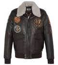 Schott NYC Men Jacket Badge Pilot Brown