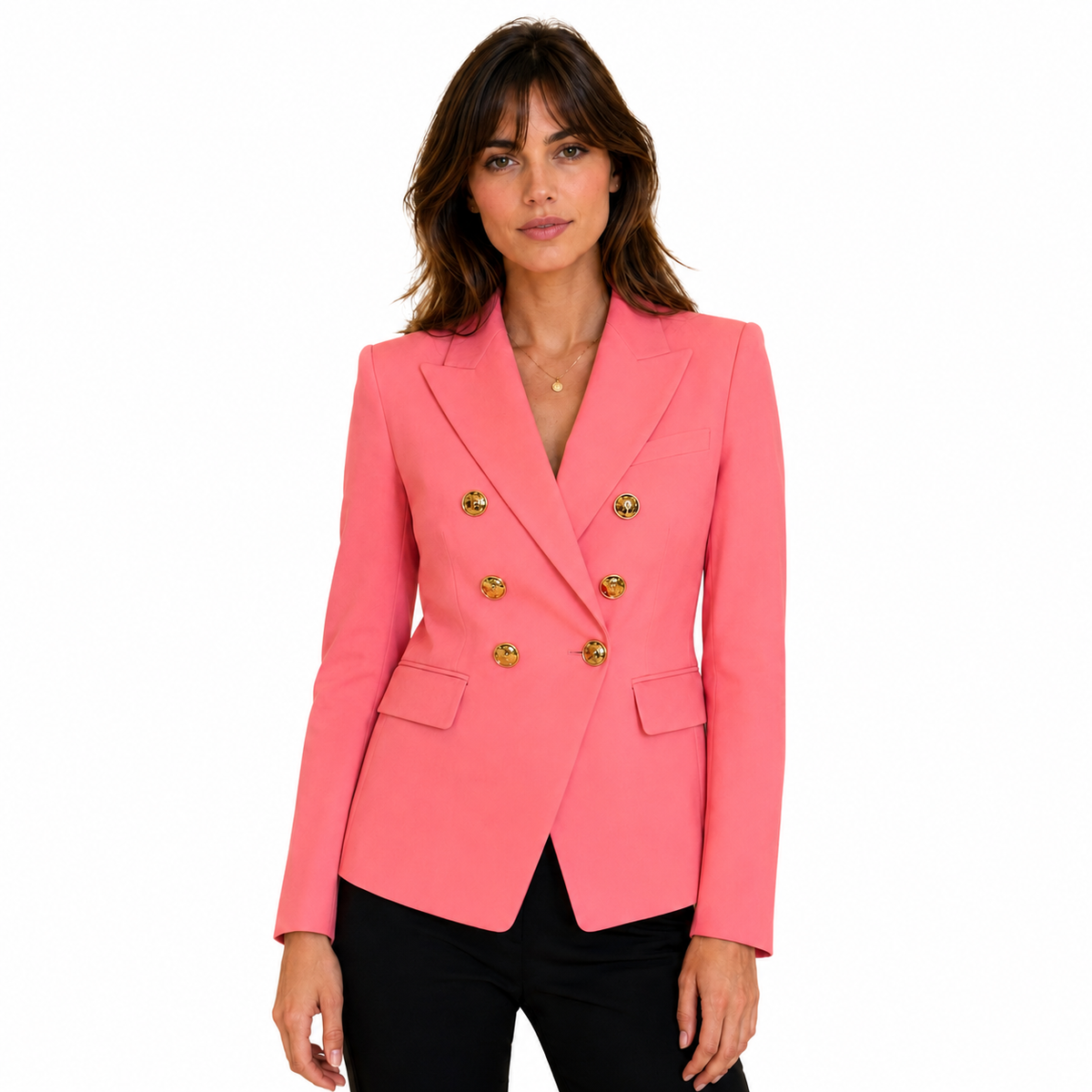 Balmain Women Blazer Double-Breasted Pink