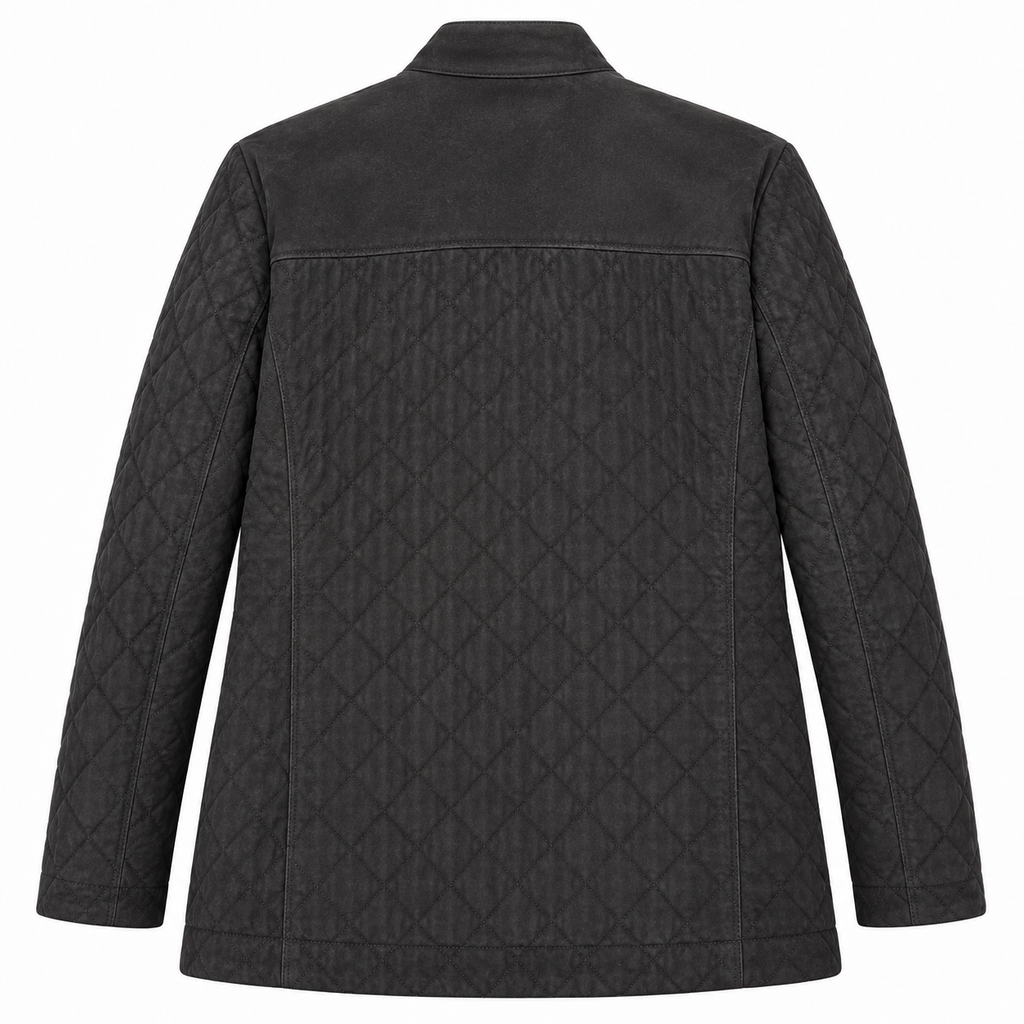 Dolce & Gabbana Men Jacket Quilted Agnello Black