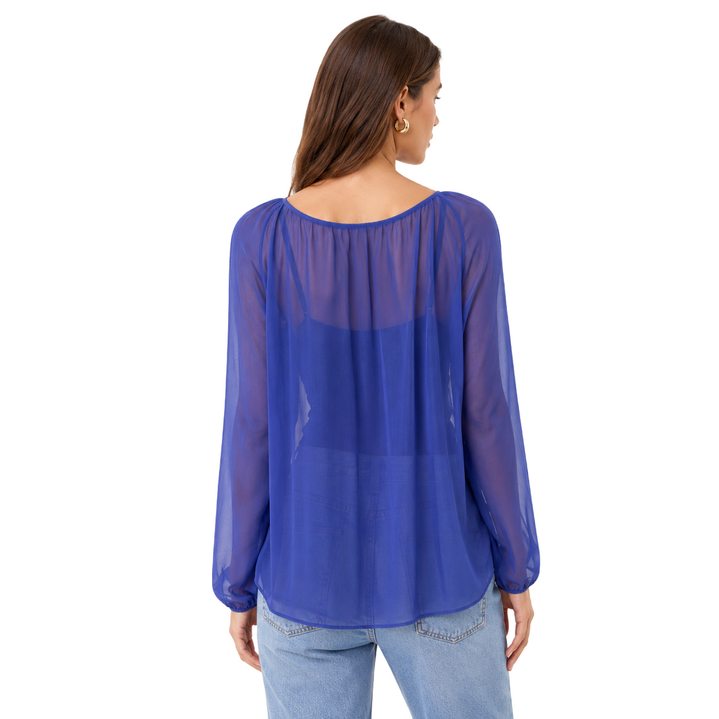 Patrizia Pepe Women Shirt Semi Trasparente Blue