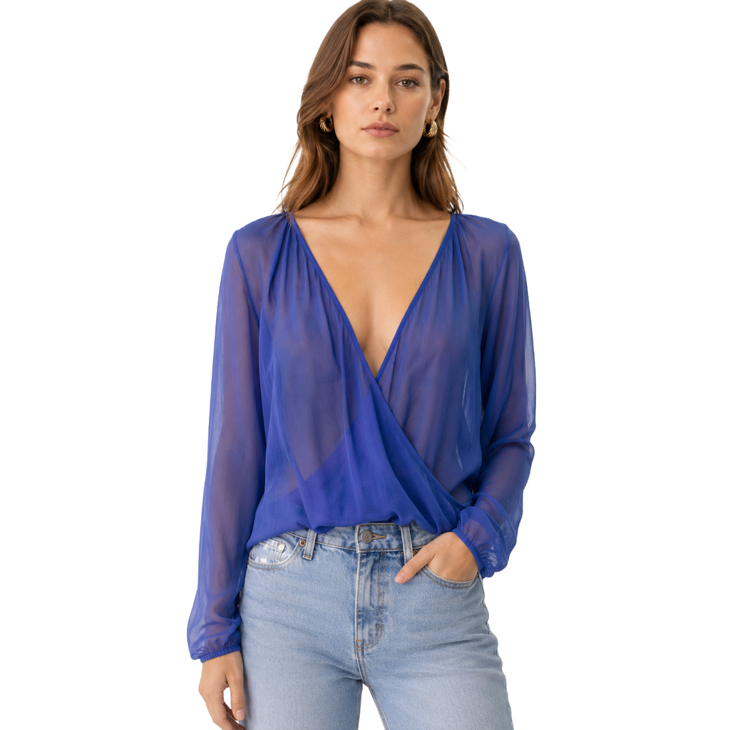 Patrizia Pepe Women Shirt Semi Trasparente Blue
