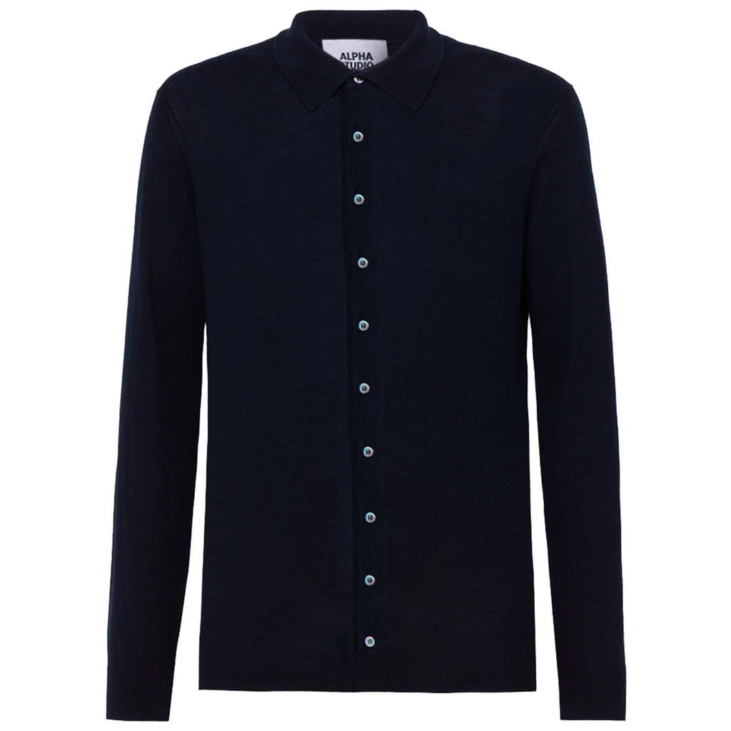 Alpha Studio Men Shirt Night Blue