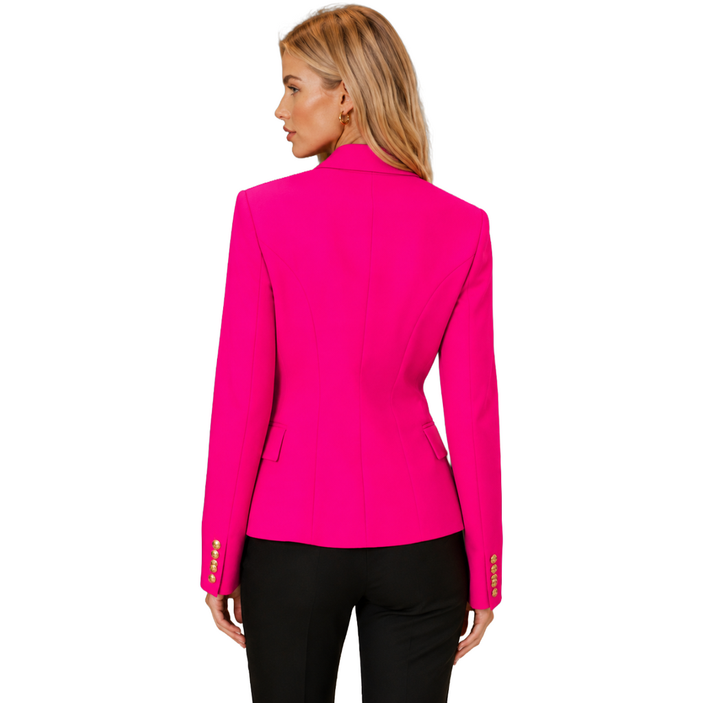 Balmain Women Jacket Double-Breasted Fuchsia