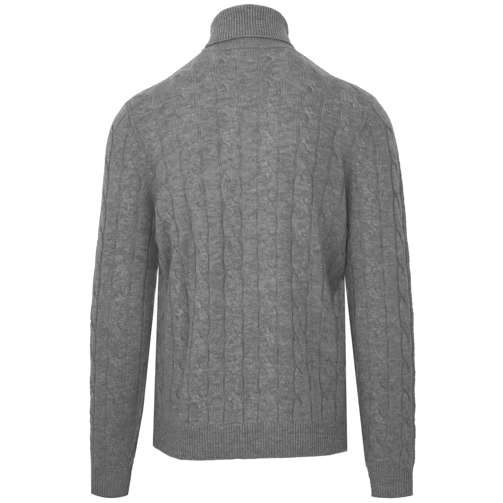 Malo Men Turtleneck Trecce Calamita Grey
