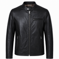 Schott NYC Men Jacket Leather Capra Brown Black