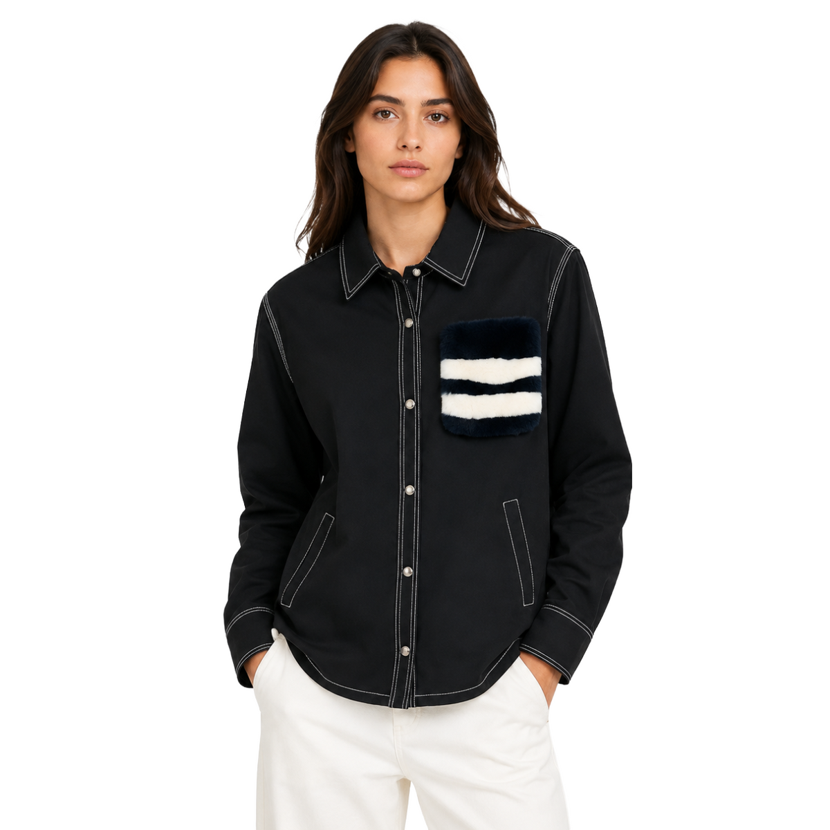 Moose knuckles Women Shirt Taschino Pelo Grey