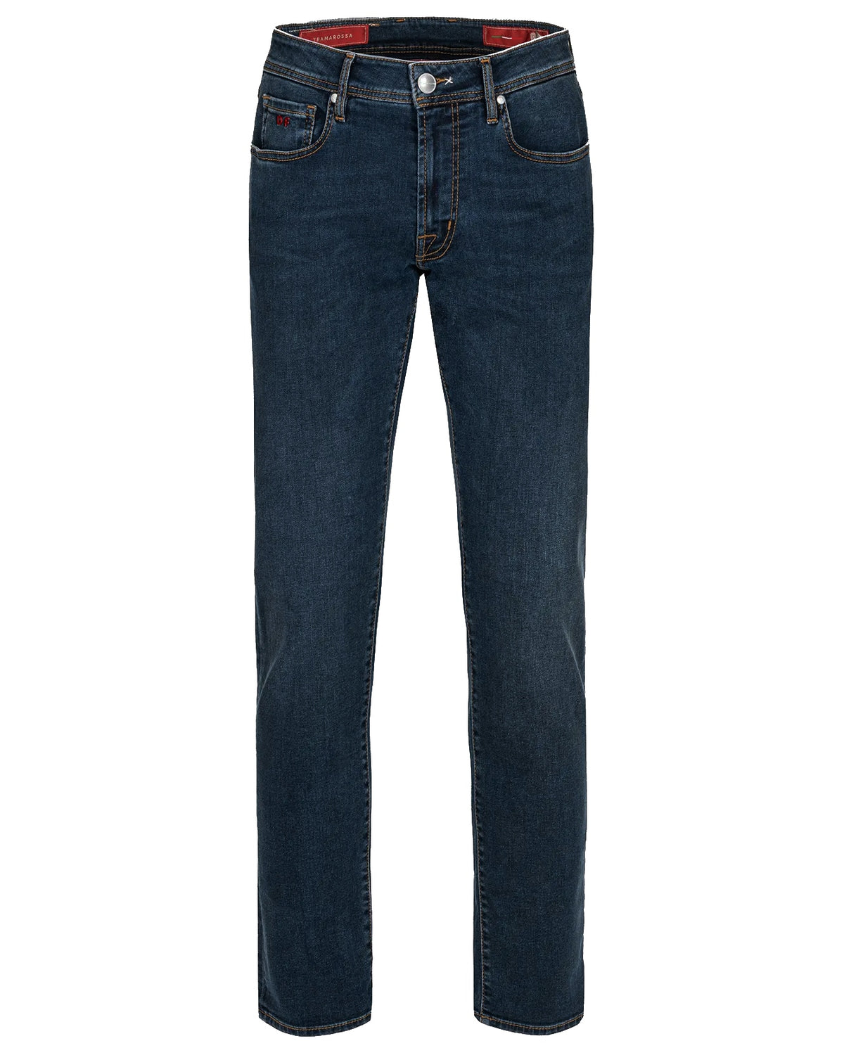 Tramarossa Men Navy Distressed r-elax Tobacco Jeans Blue