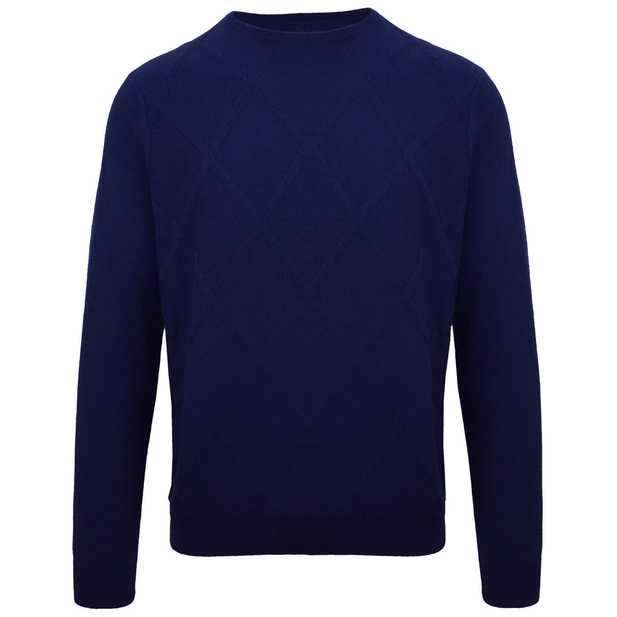Malo Men Crew Neck Cashmere Navy Sweaters Blue