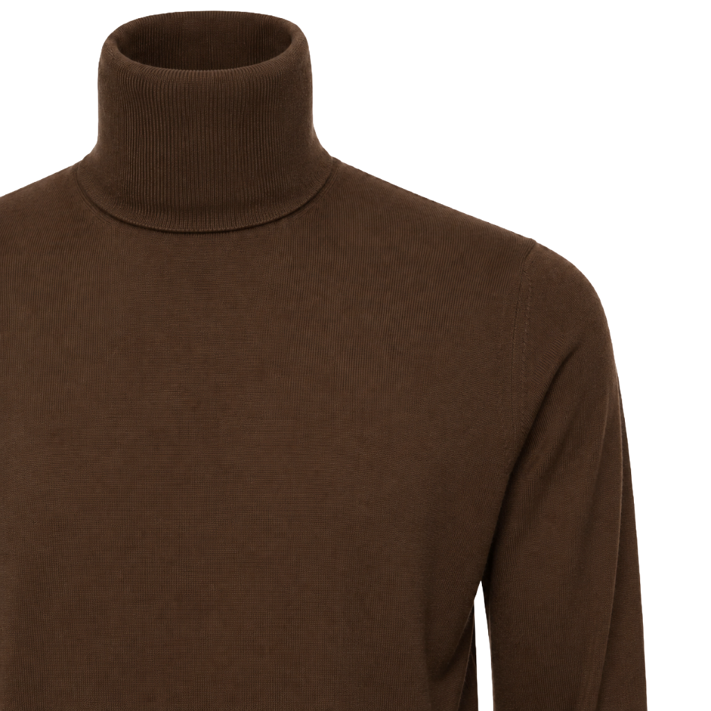 Alpha Studio Men Knit Ciclista Silk Cashmere Brown