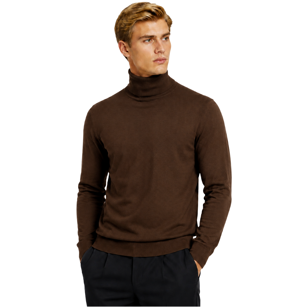 Alpha Studio Men Knit Ciclista Silk Cashmere Brown
