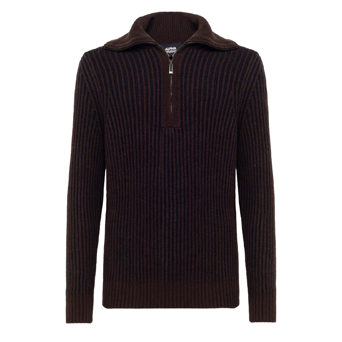 Alpha Studio Men Vanisè Turtleneck Sweater Brown
