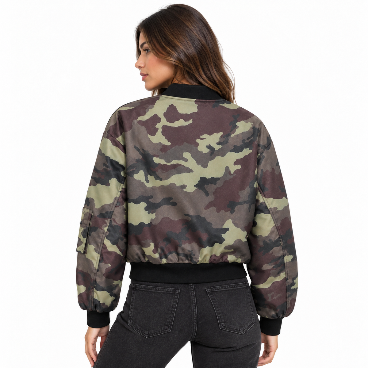 Dolce & Gabbana Women Bomber Cropped Camouflage