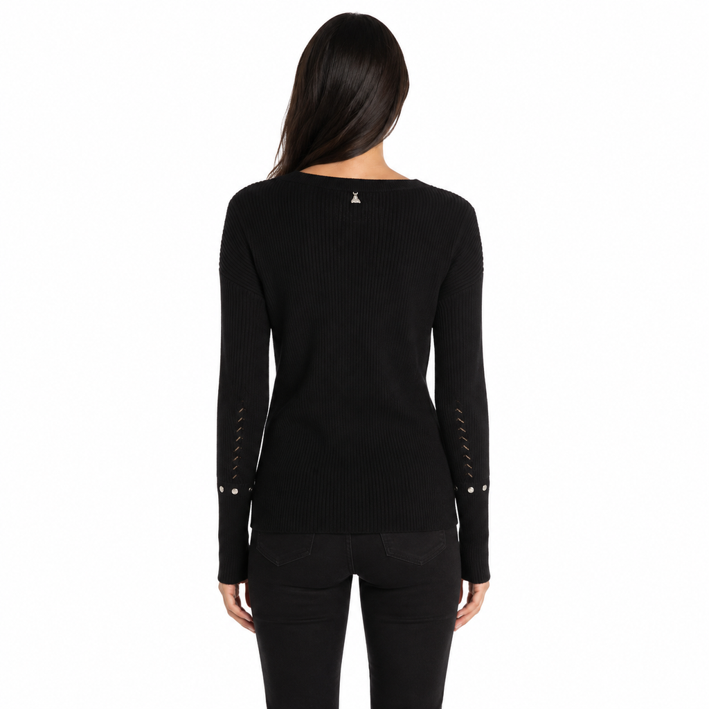 Patrizia Pepe Women Knit Studded Black