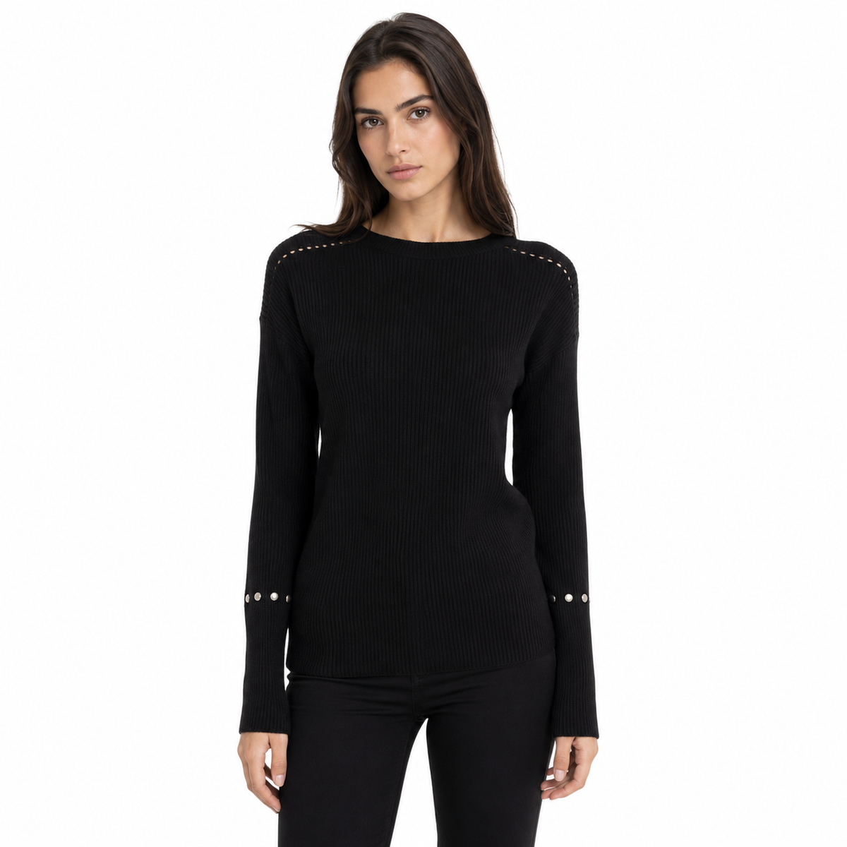 Patrizia Pepe Women Knit Studded Black