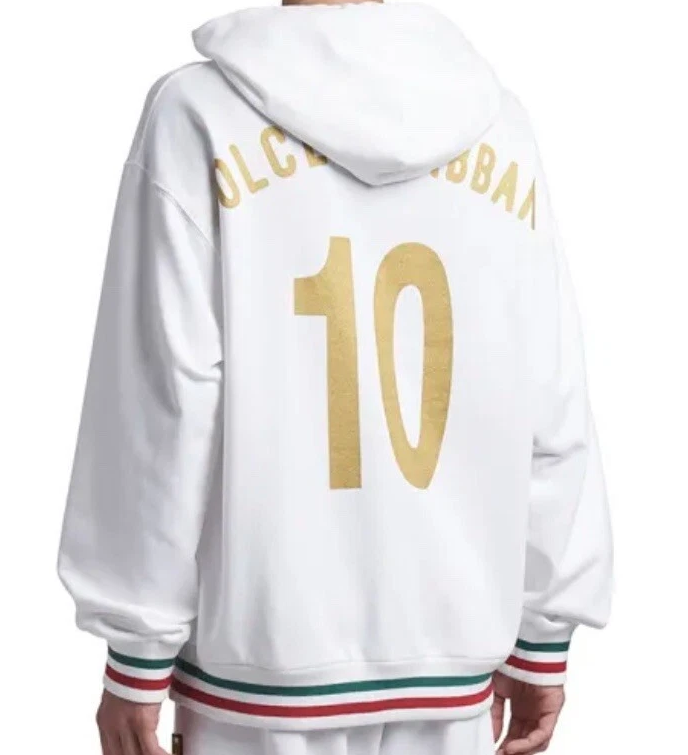 Dolce & Gabbana Men Optical Hoodie Sweatshirts White