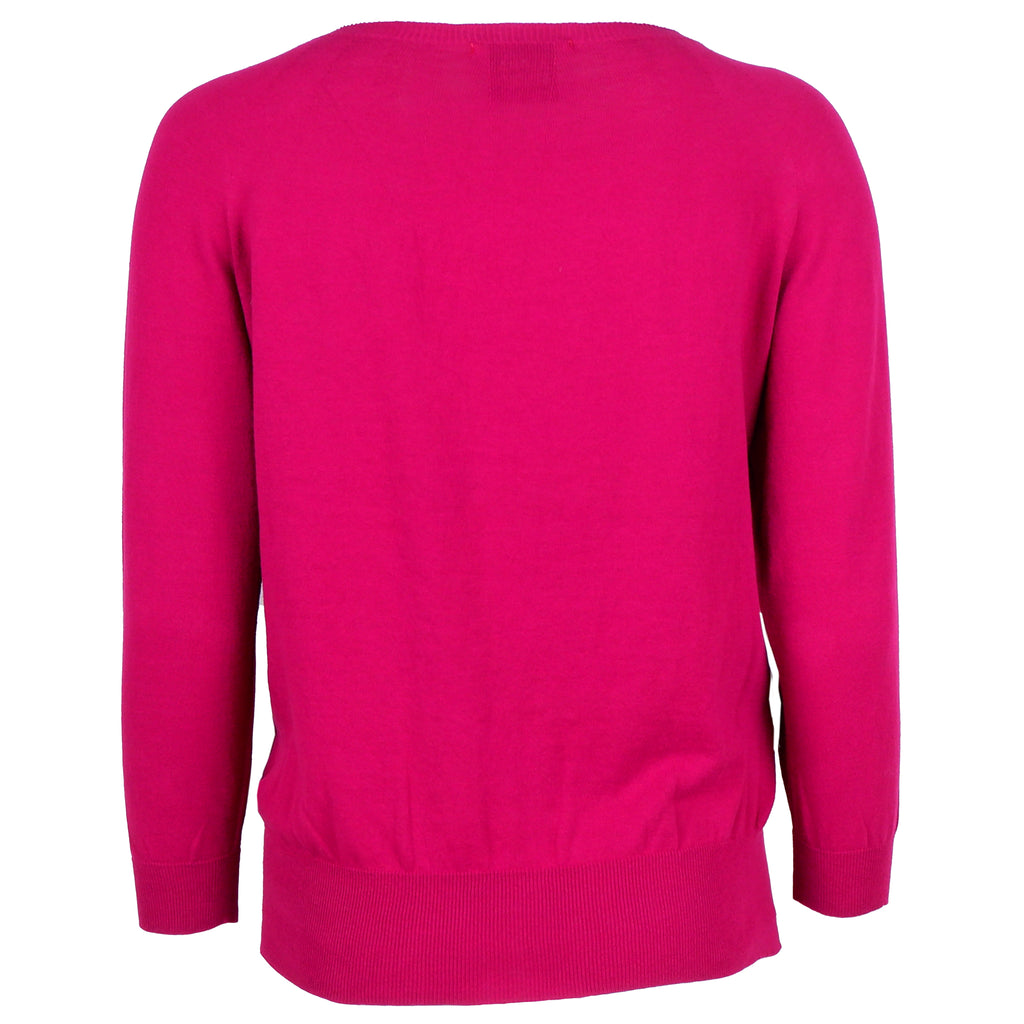 Alpha Studio Women Knit Semibarca Magenta Fuchsia