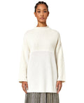 Alpha Studio Women Knit Over Match Yarn White