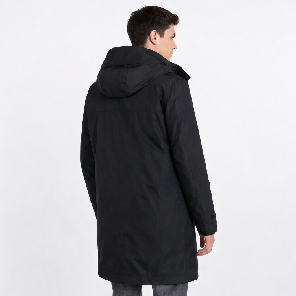 Peuterey Men Trench Coat Tupi Black