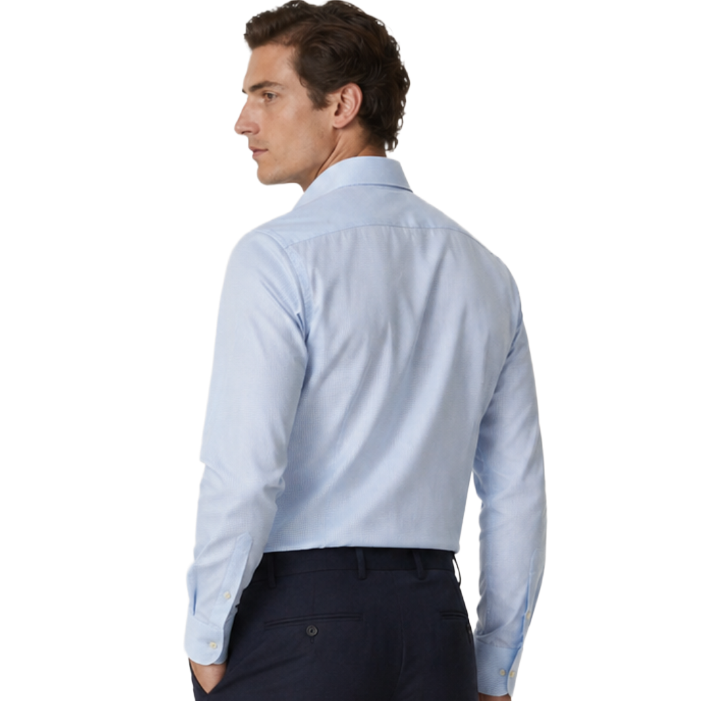 Bagutta Men Shirt Roberto Neck Italiano Light Blue