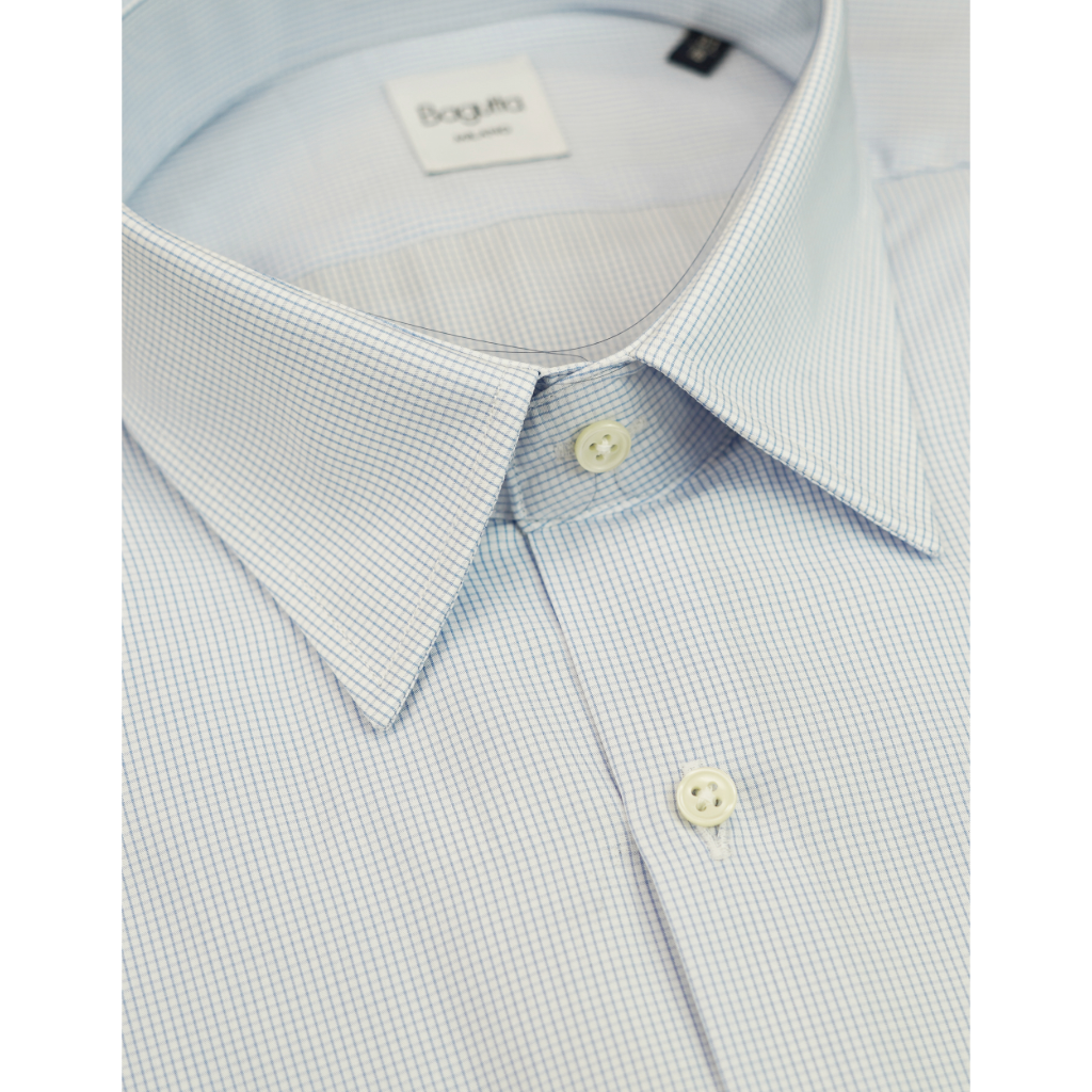 Bagutta Men Shirt Roberto Neck Italiano Light Blue