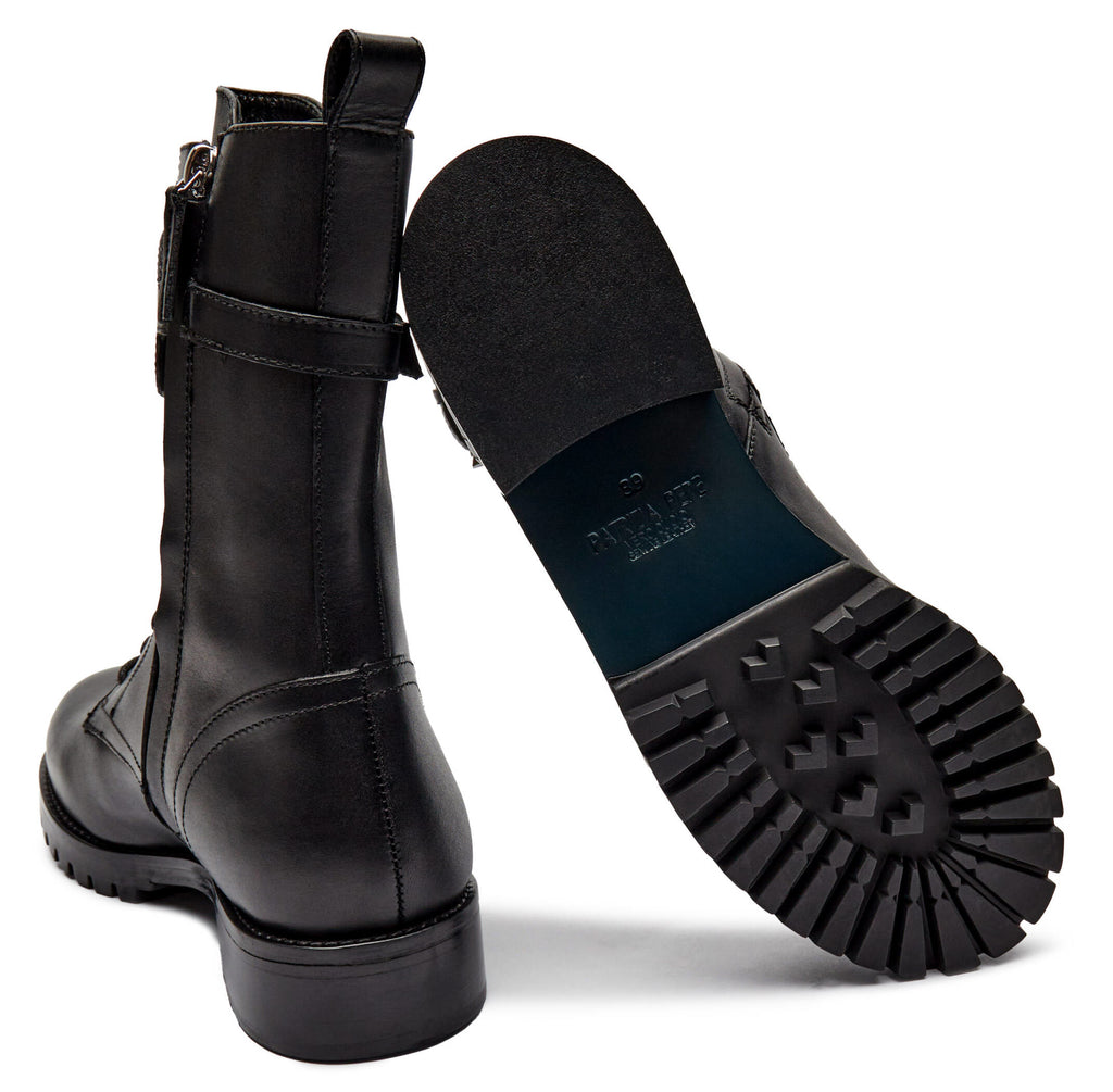 Patrizia Pepe Women Stivaletti Leather Ankle Boots Black
