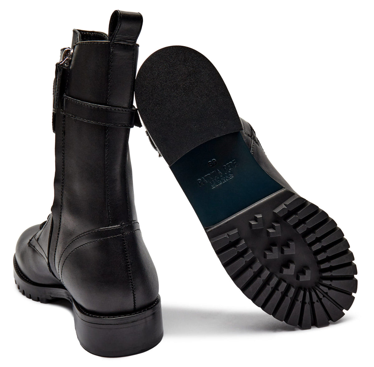 Patrizia Pepe Women Stivaletti Leather Ankle Boots Black