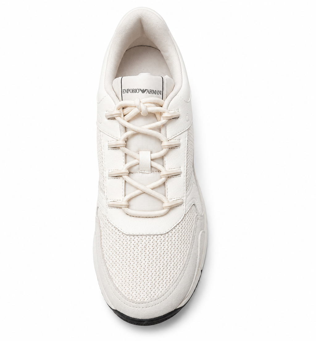 Emporio Armani Men Sneakers Calf Mesh White