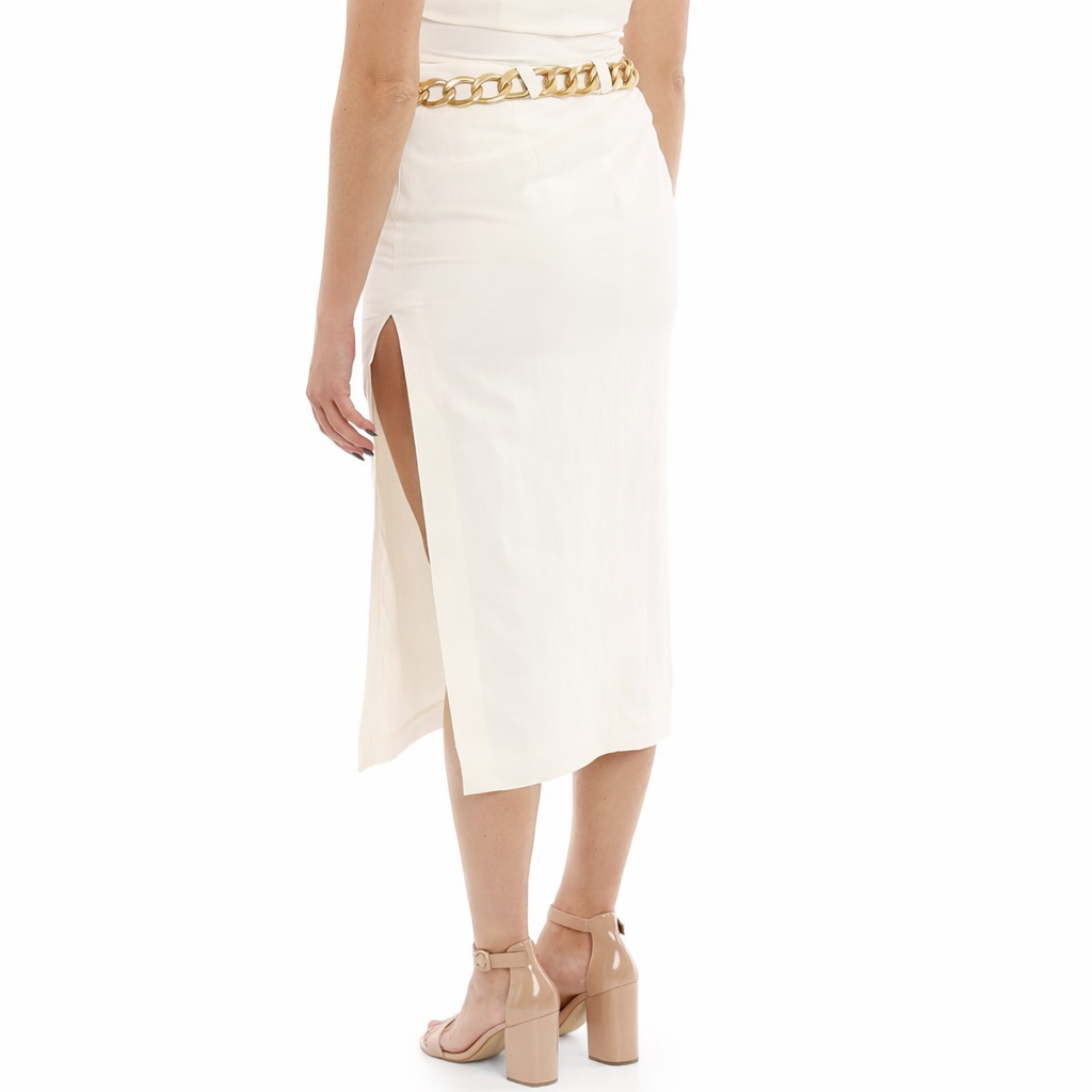 Patrizia Pepe Women Skirt Linen White