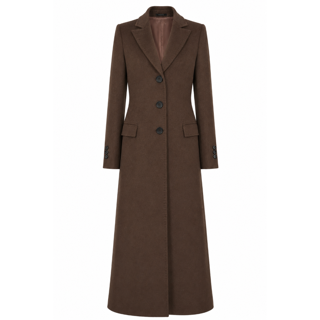 Loro Piana Fabric Women Coat Long Brown