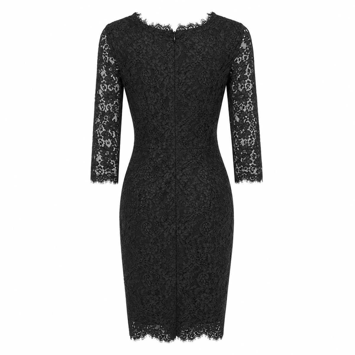 Dolce & Gabbana Women Dress Lace Sleeve Long Black