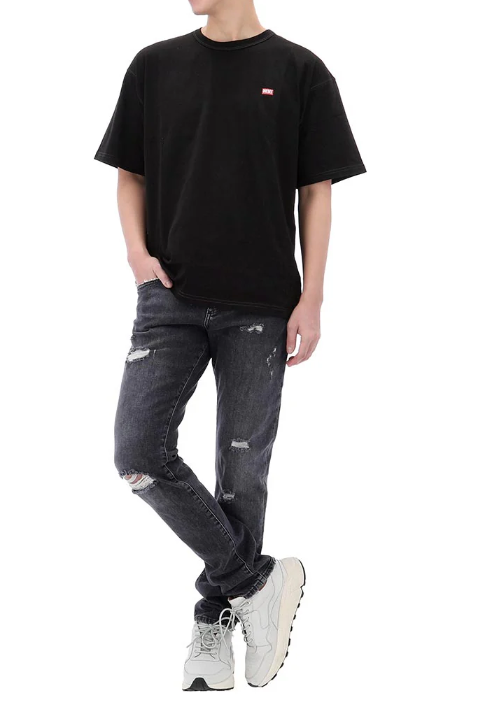 Dolce & Gabbana Men Lucky Chance Distressed Denim Jeans Grey