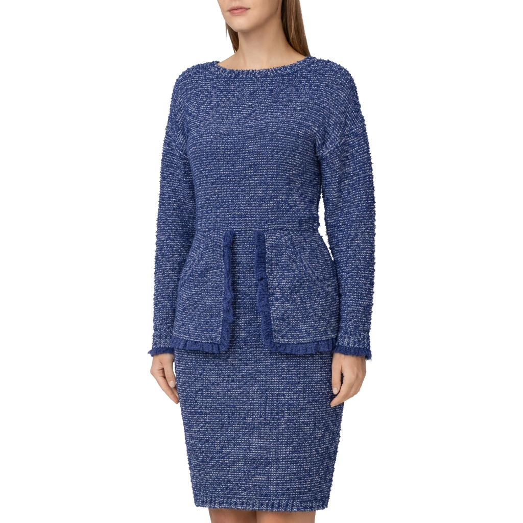 Elisabetta Franchi Women Dress Raw Edge Blue