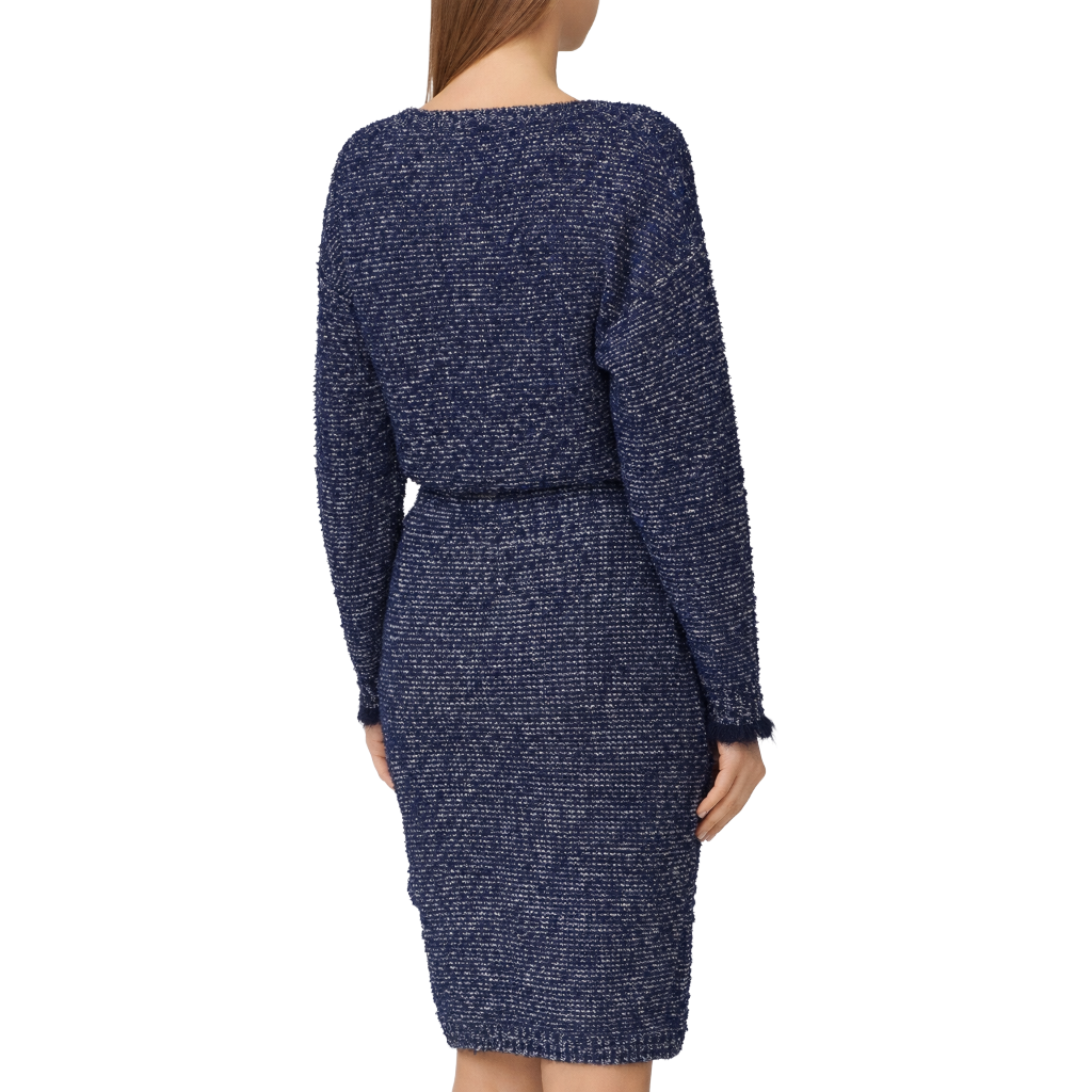 Elisabetta Franchi Women Dress Raw Edge Blue