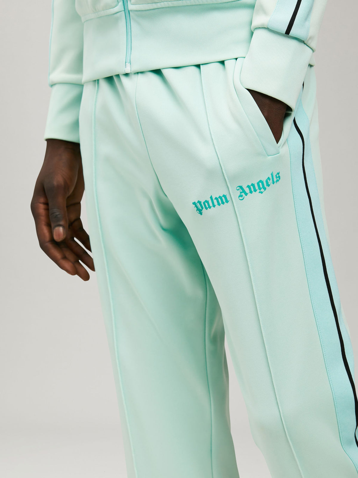 Palm Angels Men Track Pants Fluo Green