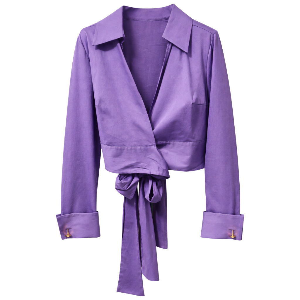 Elisabetta Franchi Women Shirt Incrociata Due Code Purple
