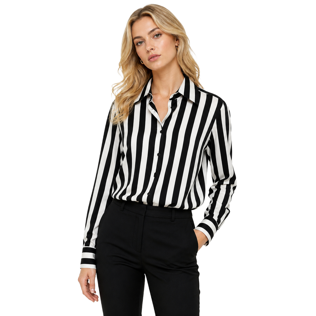 Dolce & Gabbana Women Shirt Strisce Verticali White