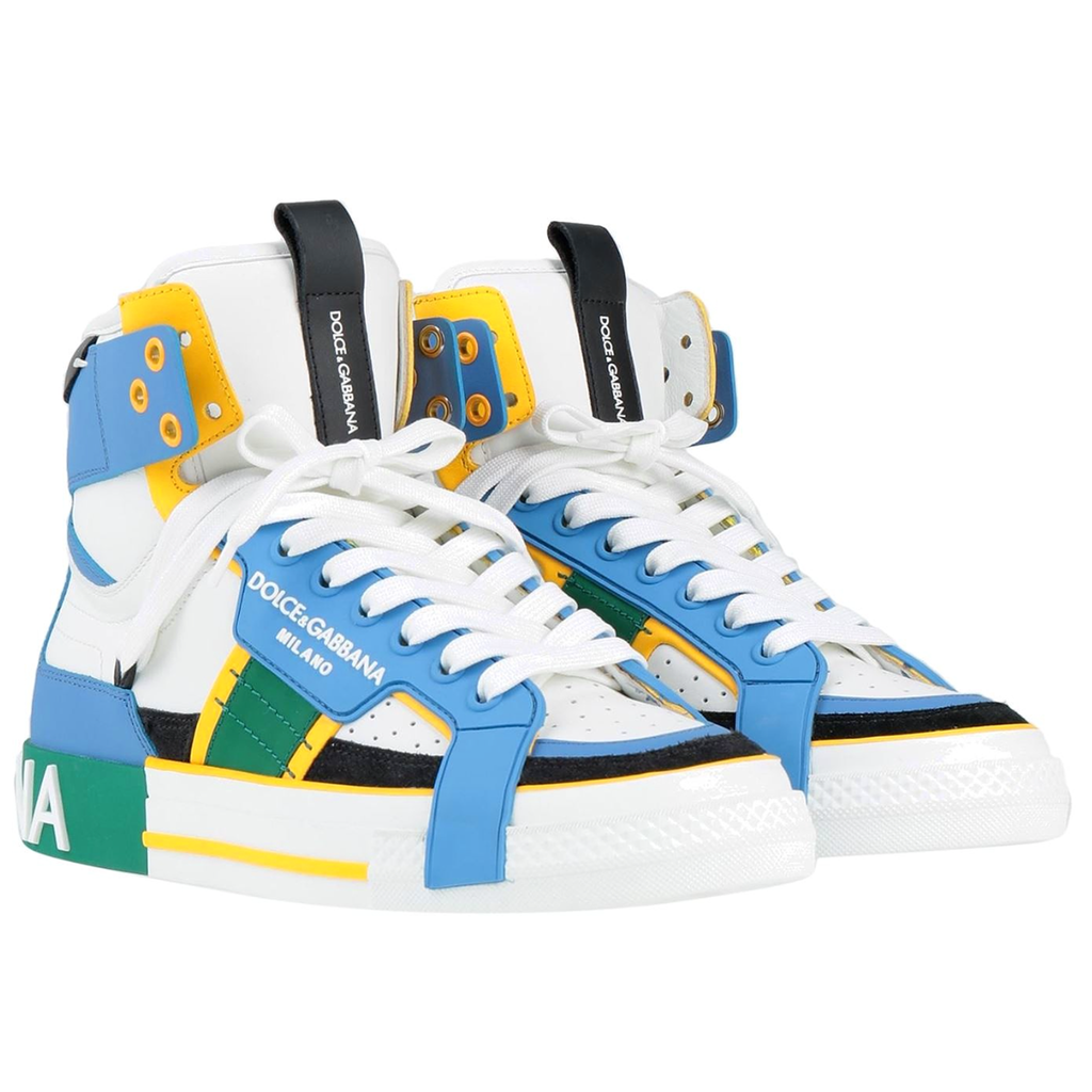 Dolce & Gabbana Women Sneakers Leather Nappata Multicolor
