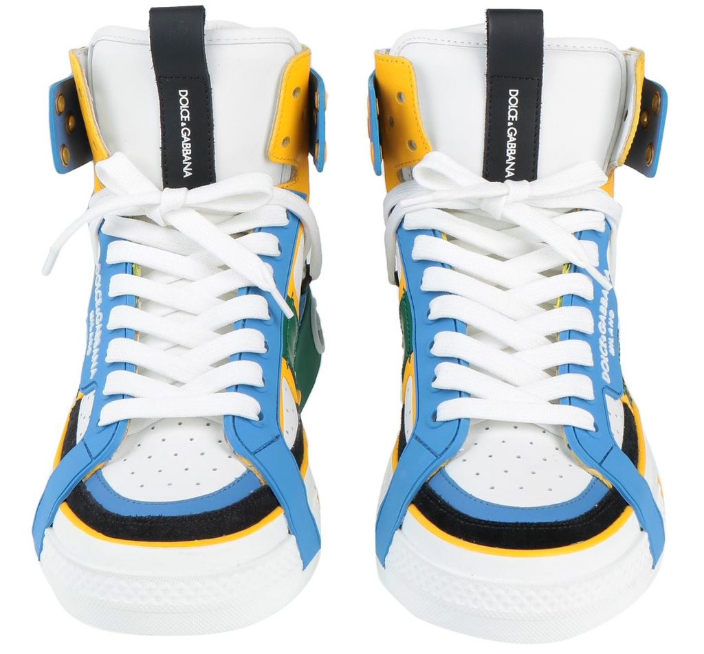 Dolce & Gabbana Women Sneakers Leather Nappata Multicolor