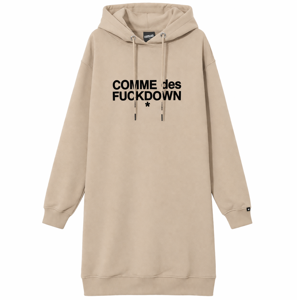 Comme Des Fuckdown Women Dress Sweatshirt Beige