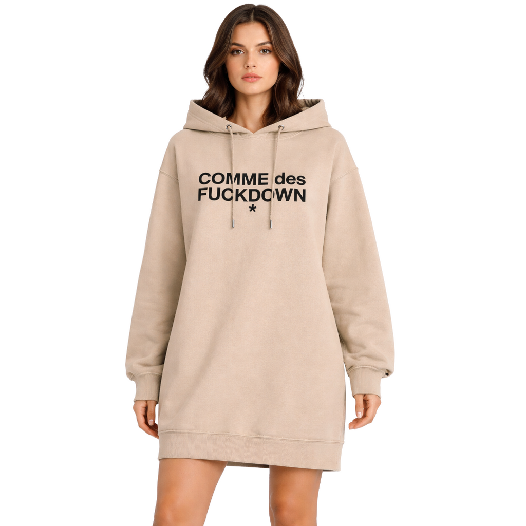 Comme Des Fuckdown Women Dress Sweatshirt Beige