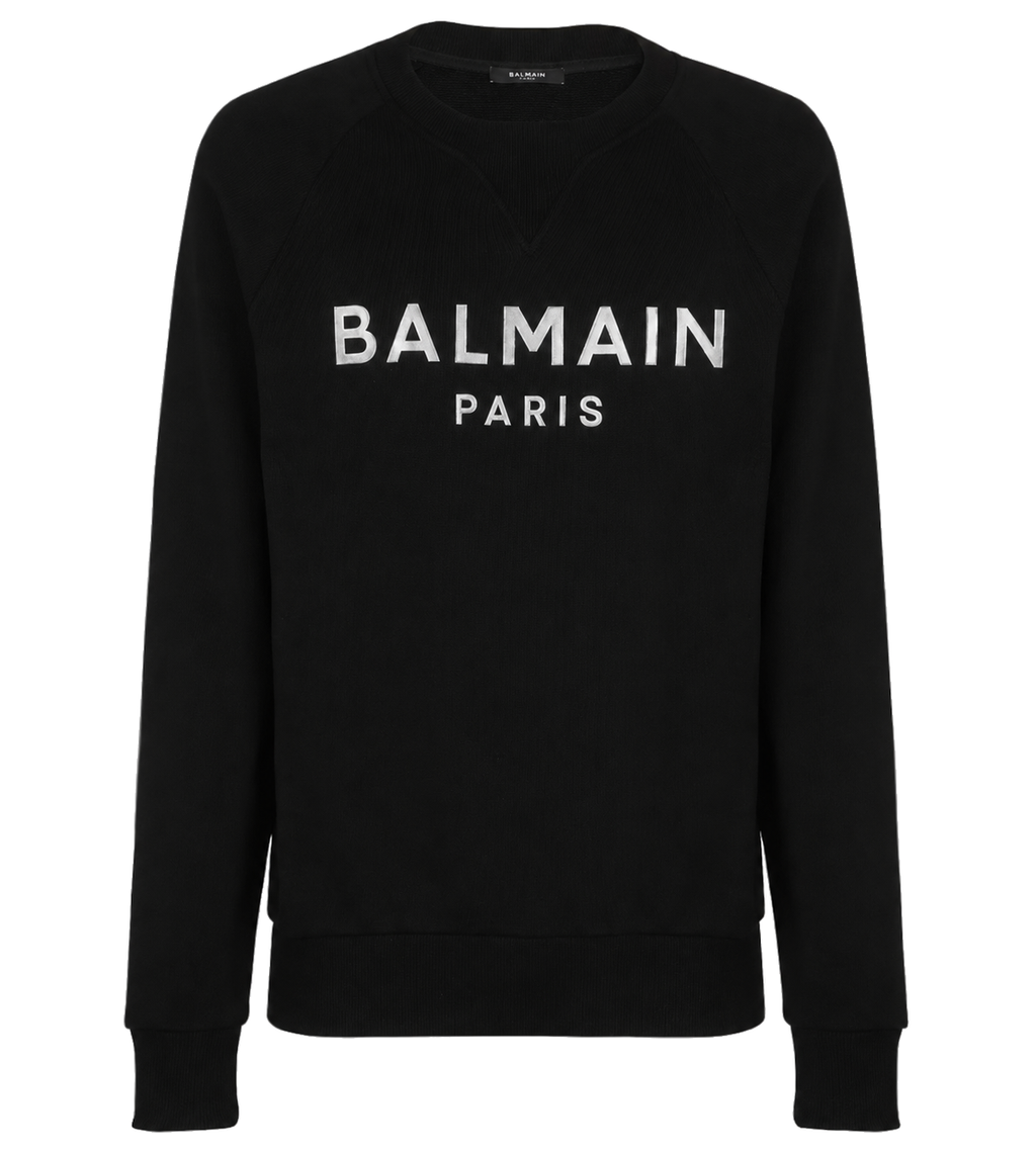 Balmain Men Sweatshirt Crew Neck Black